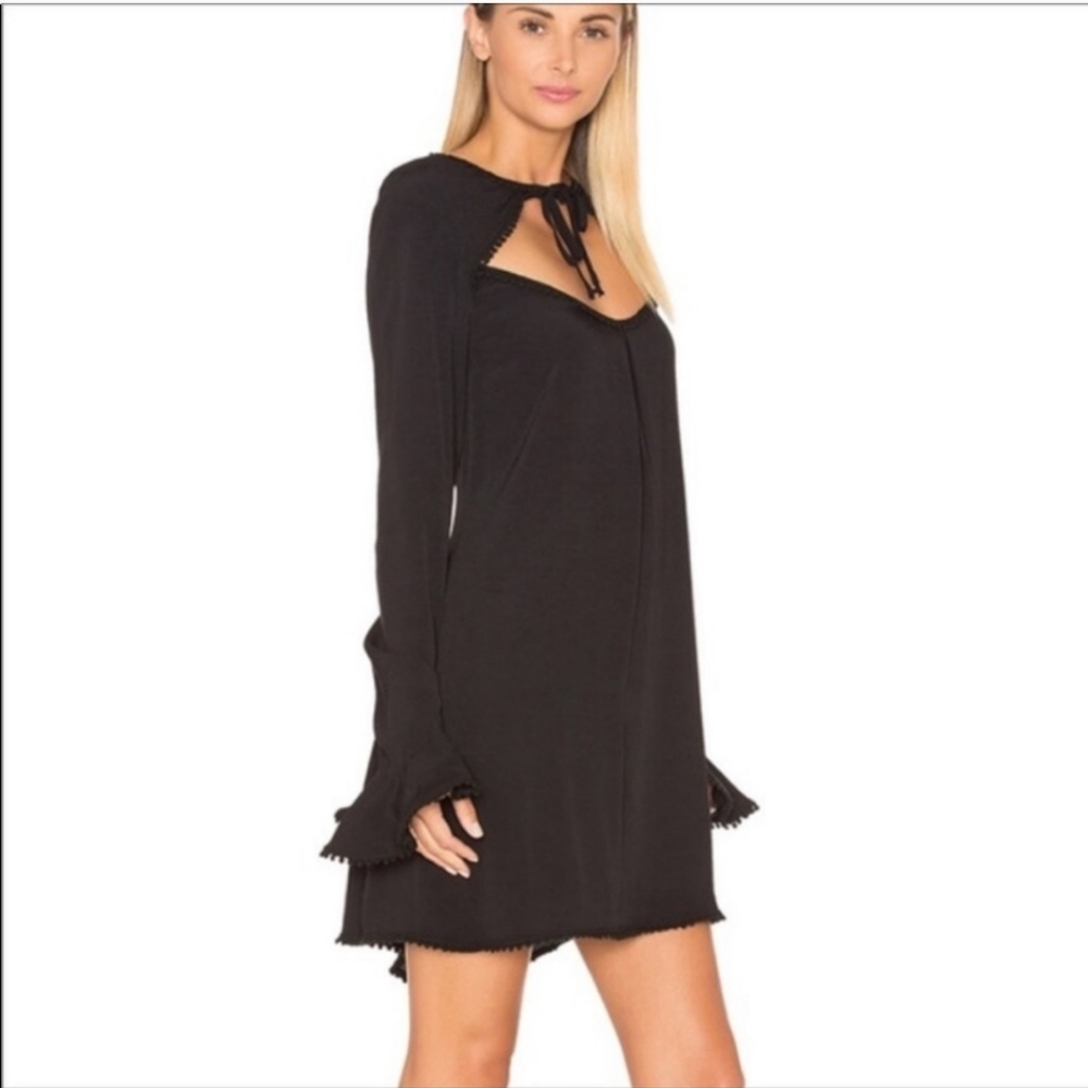 For Love and Lemons Black Tie Front Dress